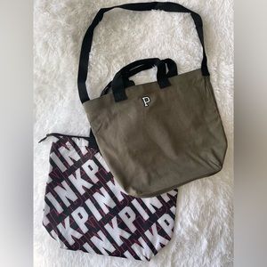 VS PINK Cooler Tote Bag - Army Green